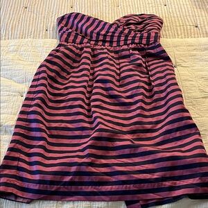 Corey Lynn Carter Anthropology Sleeveless Stripped Mini Dress Pink/Purple